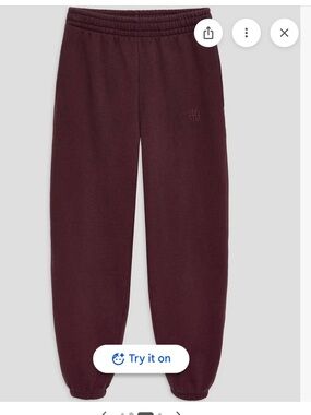 Anine Bing Dark Burgundy Joggers